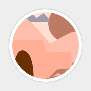 Woman and Desert - boho minimalist #4 Magnet